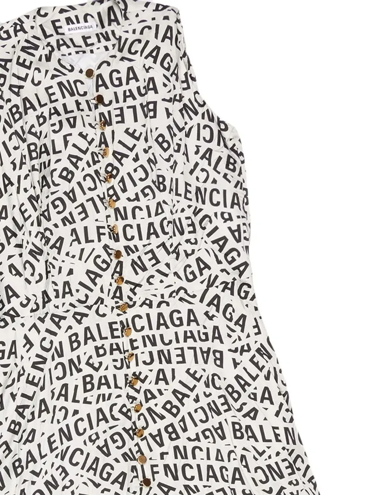Balenciaga ロゴプリント ミディドレス - 画像5