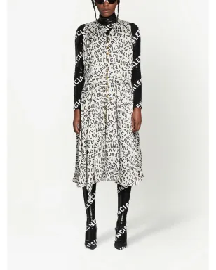 Balenciaga ロゴプリント ミディドレス - サムネイル2
