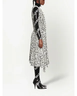 Balenciaga ロゴプリント ミディドレス - サムネイル3