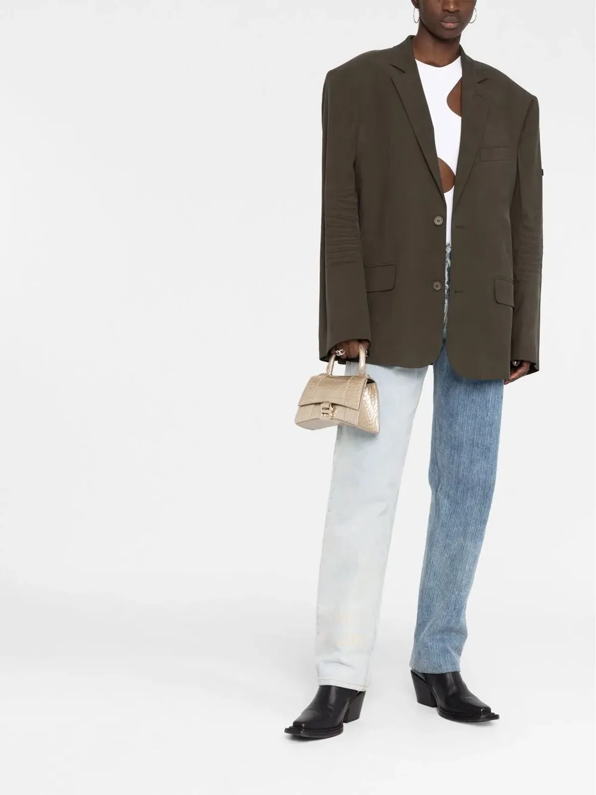 Balenciaga Hourglass トップハンドルバッグ - Gold - 画像2