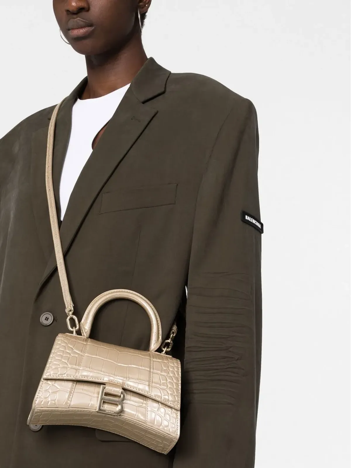 Balenciaga Hourglass トップハンドルバッグ - Gold - 画像3