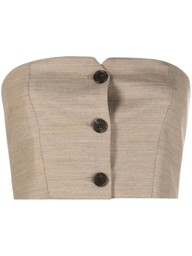 Philosophy Di Lorenzo Serafini Philosophy Di Lorenzo Serafini ボタン付きビスチェ風クロップトップの商品画像