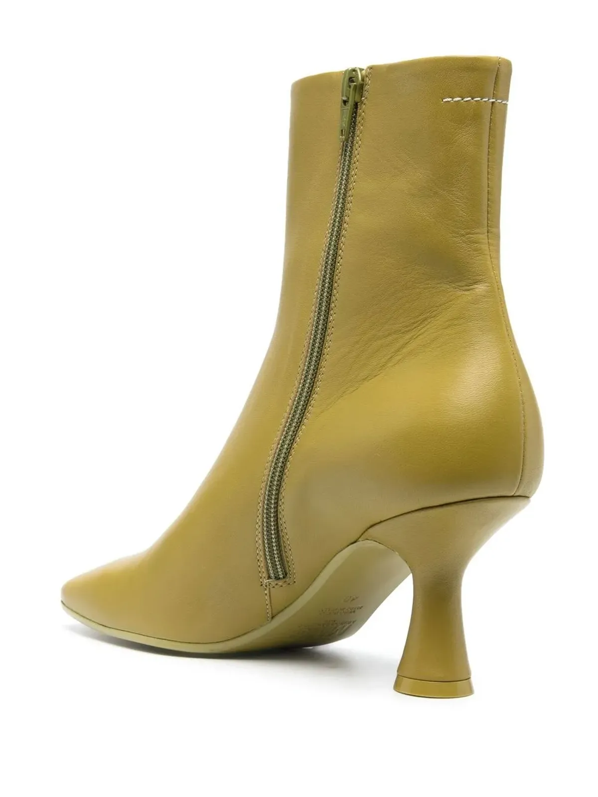 MM6 Maison Margiela レザー アンクルブーツ - 画像3