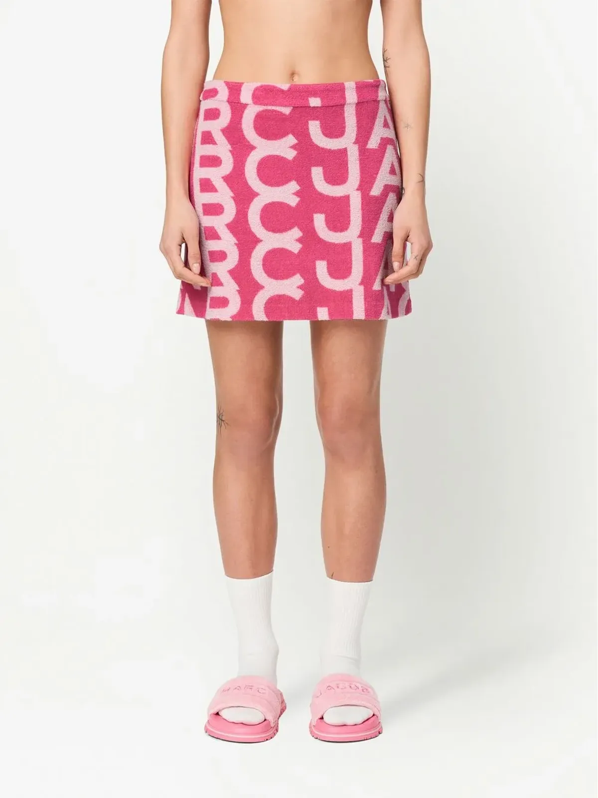 Marc Jacobs モノグラム テリーミニスカート（ピンク） - 画像3