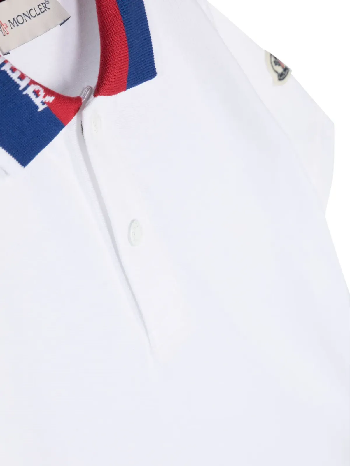 Moncler Enfant コントラストカラー襟のポロシャツ - White - 画像3