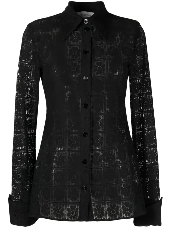 Sportmax Sportmax 花柄レースのコットンシャツの商品画像