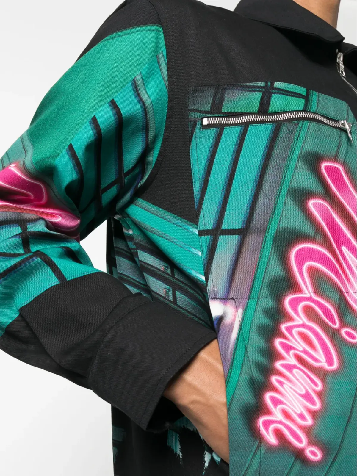 Palm Angels マイアミプリント コットンジャケット - 画像5