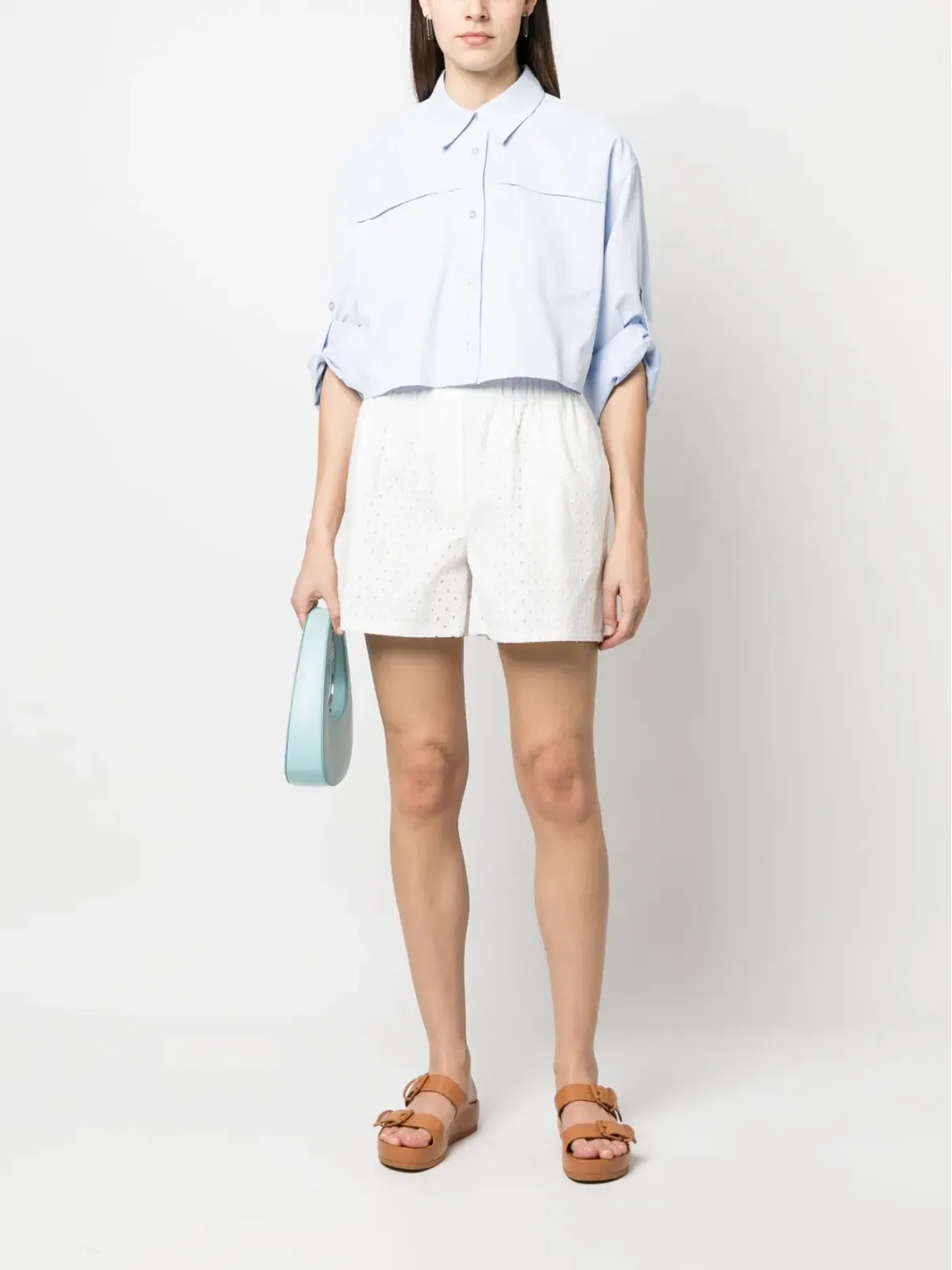 Kenzo ブロードレース コットンショーツ - White - 画像2