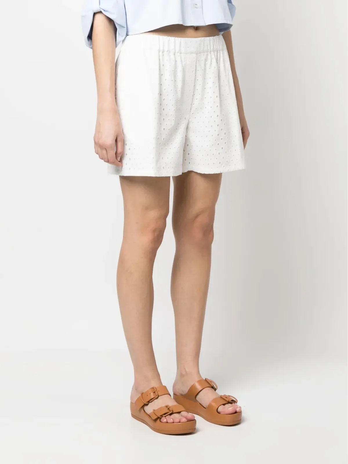 Kenzo ブロードレース コットンショーツ - White - 画像3