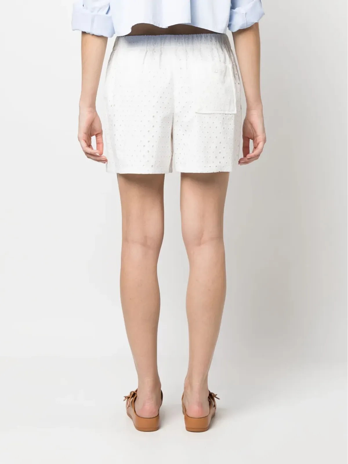 Kenzo ブロードレース コットンショーツ - White - 画像4
