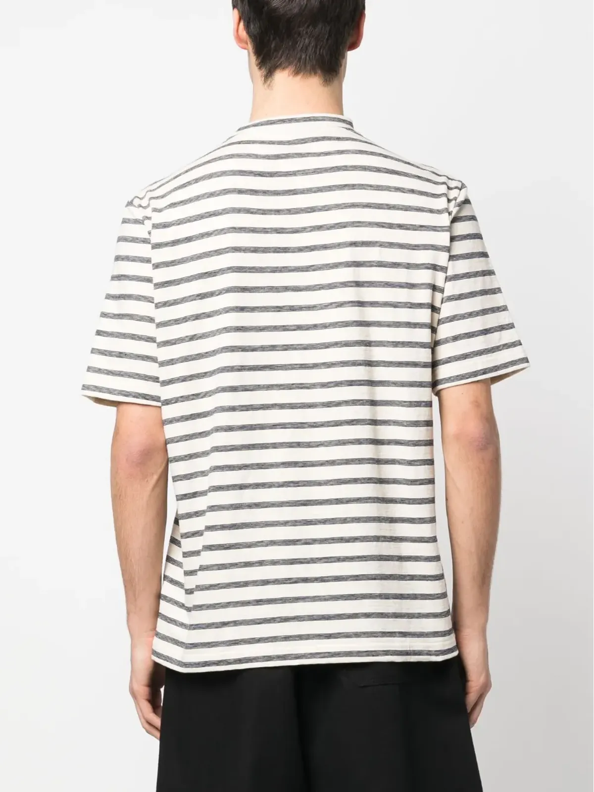 Lanvin ロゴ刺繍ストライプTシャツ - 画像4