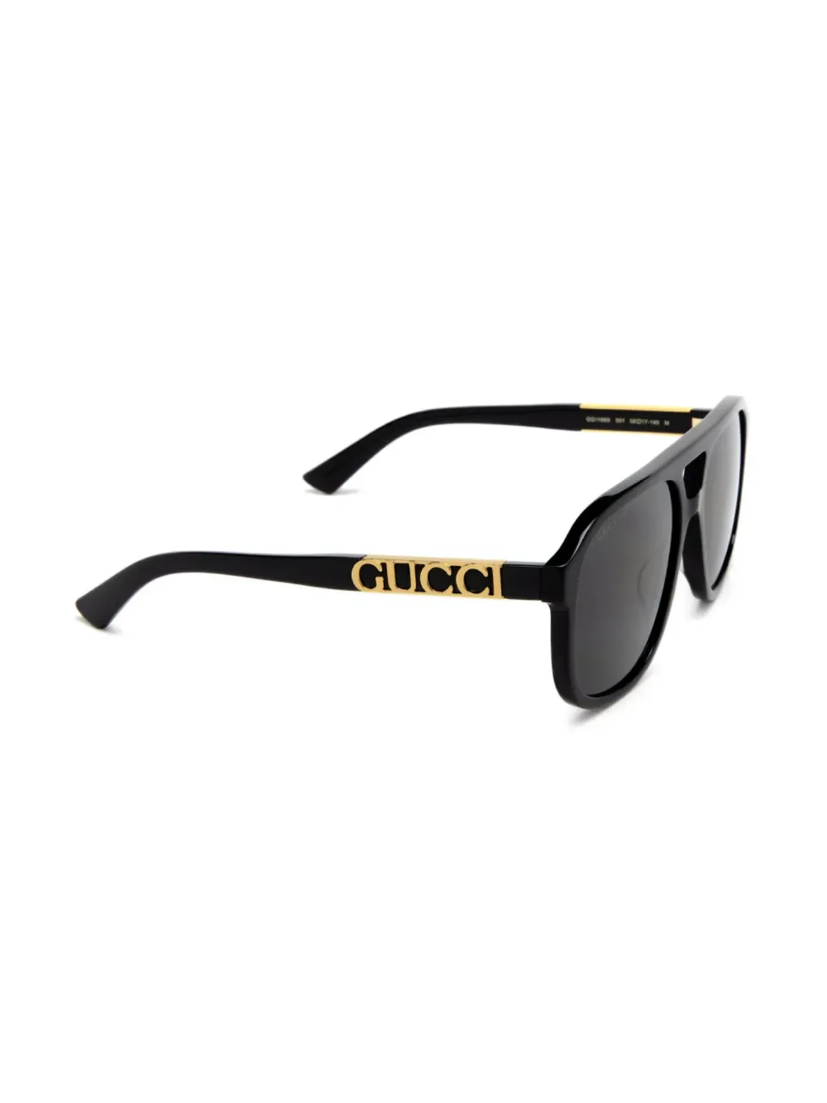 Gucci Eyewear パイロットフレーム ロゴプレート サングラス - 画像2