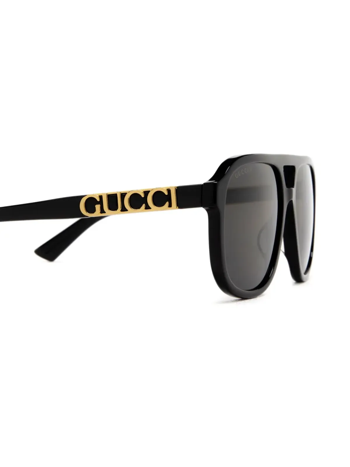 Gucci Eyewear パイロットフレーム ロゴプレート サングラス - 画像3