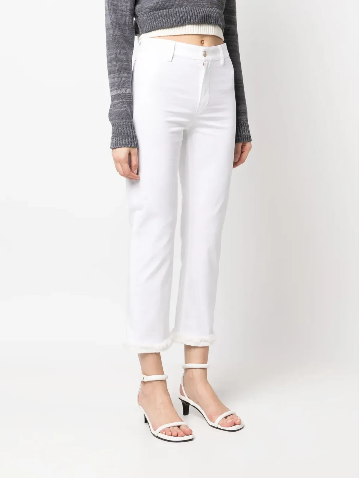 S Max Mara フリンジエッジ・スリムフィットパンツ - 画像3