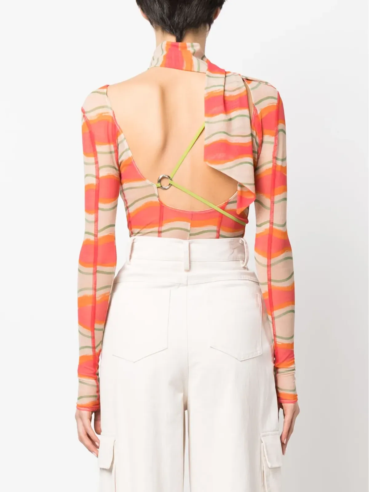 Jacquemus Le Abanaba 半透明ボディスーツ - 画像4