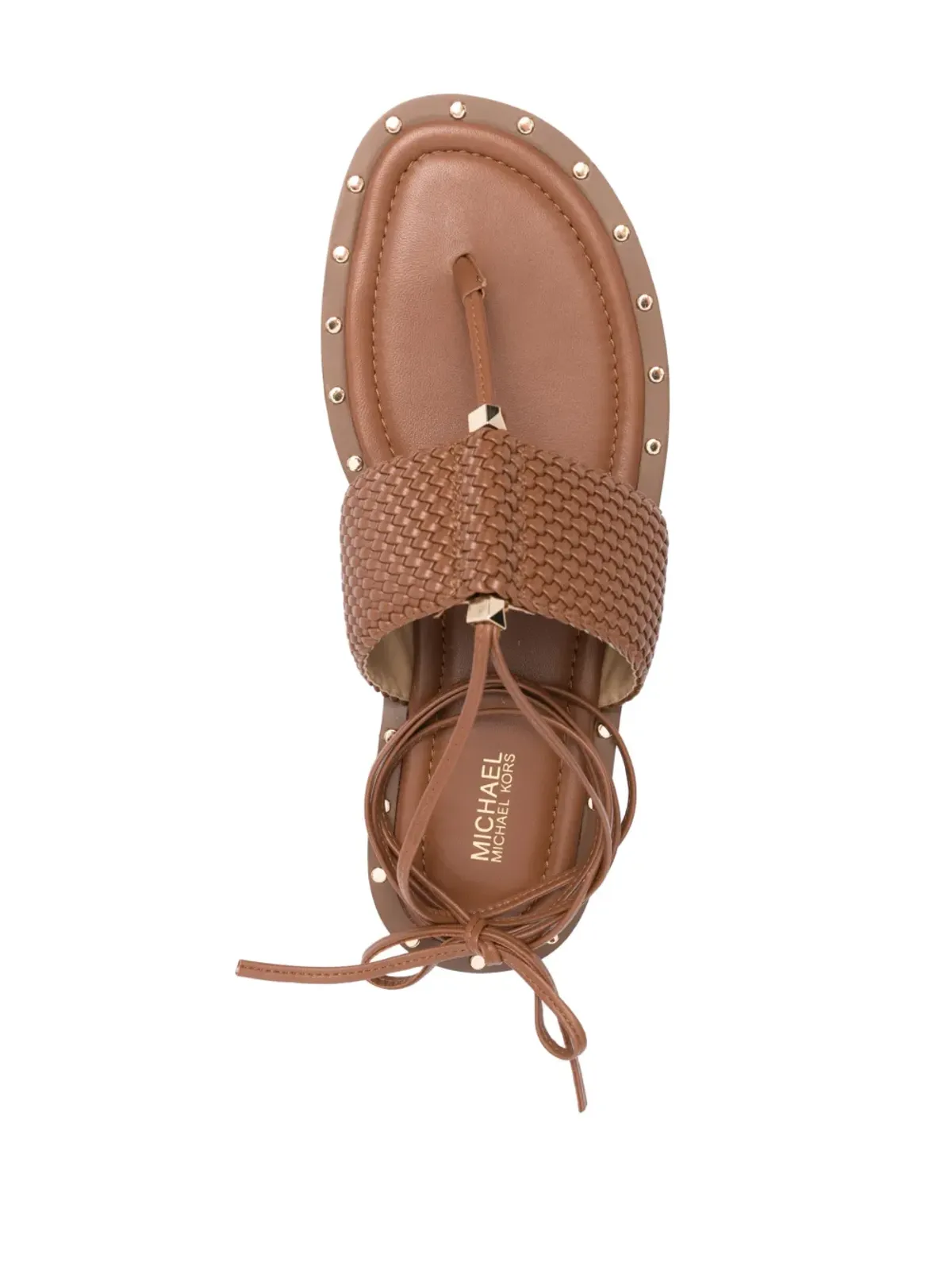 Michael Michael Kors 編み込みアンクルストラップサンダル - 画像4