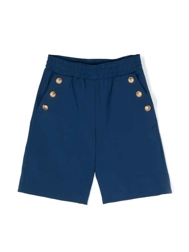 Balmain Kids Balmain Kids ボタンエンボス ウールショーツの商品画像