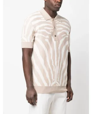 Balmain ゼブラジャカード ポロシャツ - サムネイル3