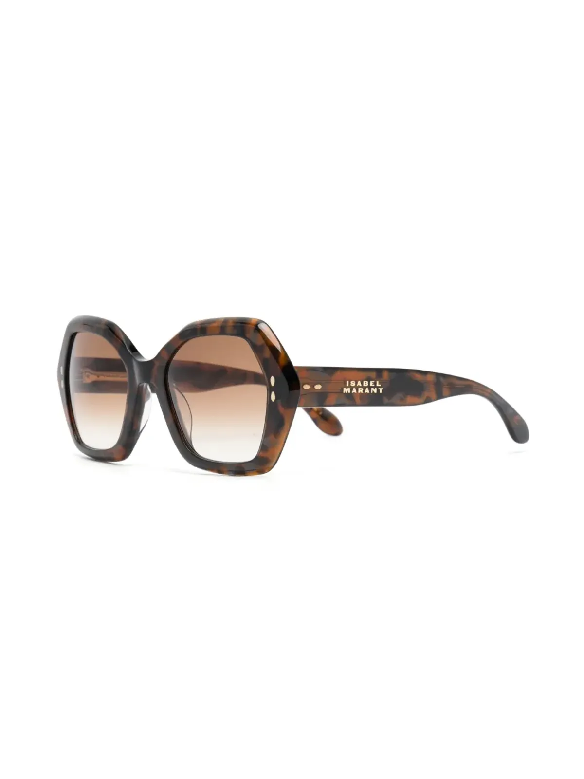 Isabel Marant Eyewear ジオメトリックフレームべっ甲柄サングラス - ブラウン - 画像2