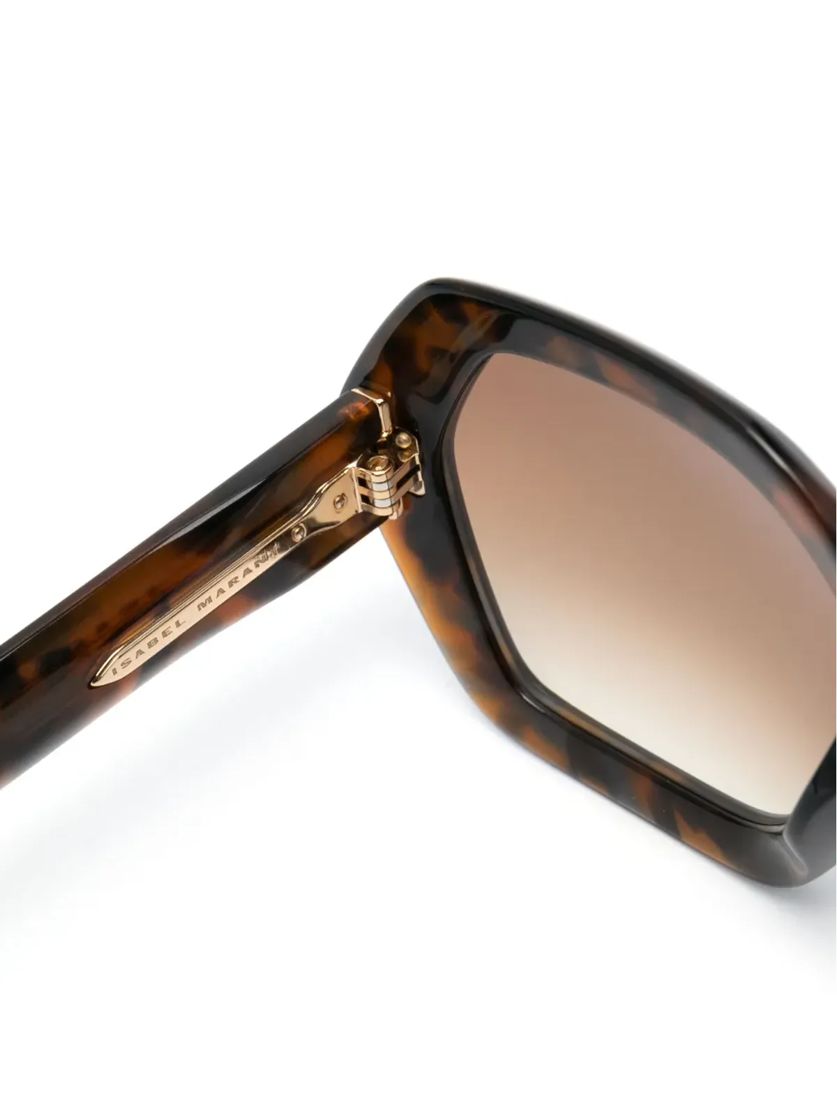 Isabel Marant Eyewear ジオメトリックフレームべっ甲柄サングラス - ブラウン - 画像3