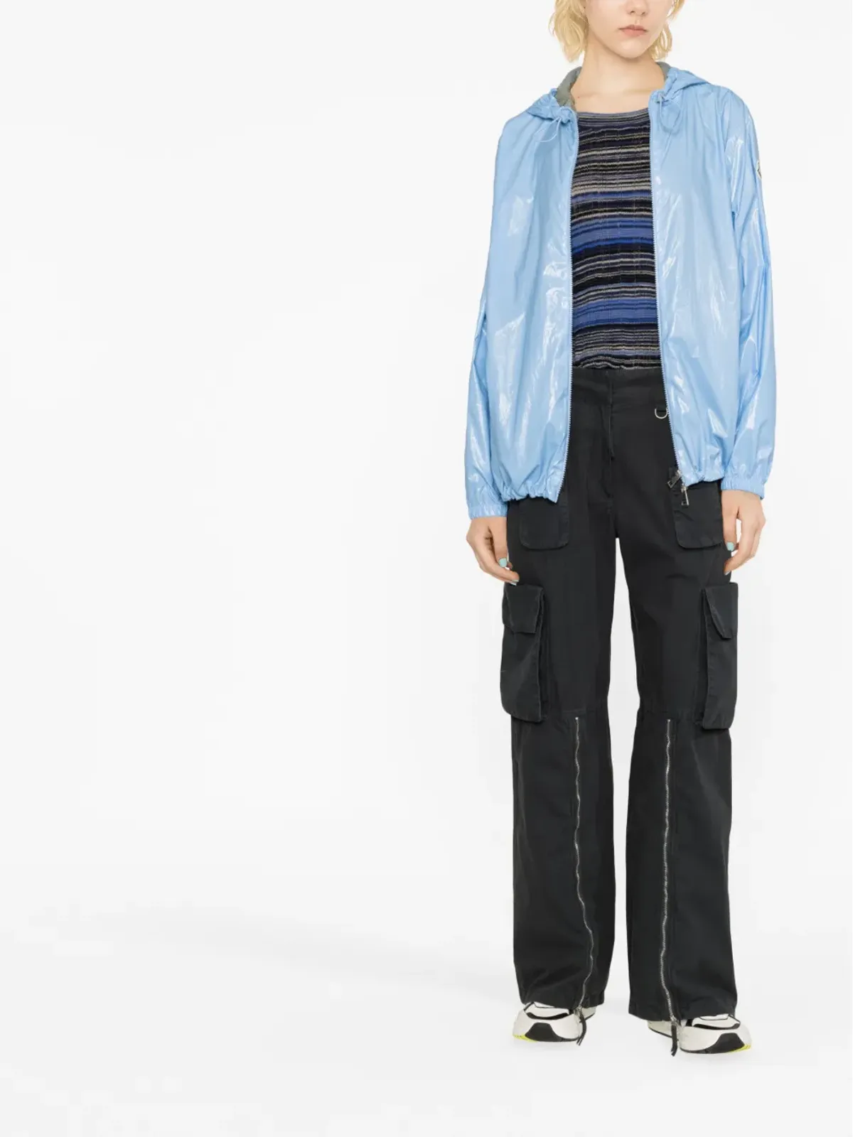 Moncler ジップファスナー付きフードジャケット - Blue - 画像2