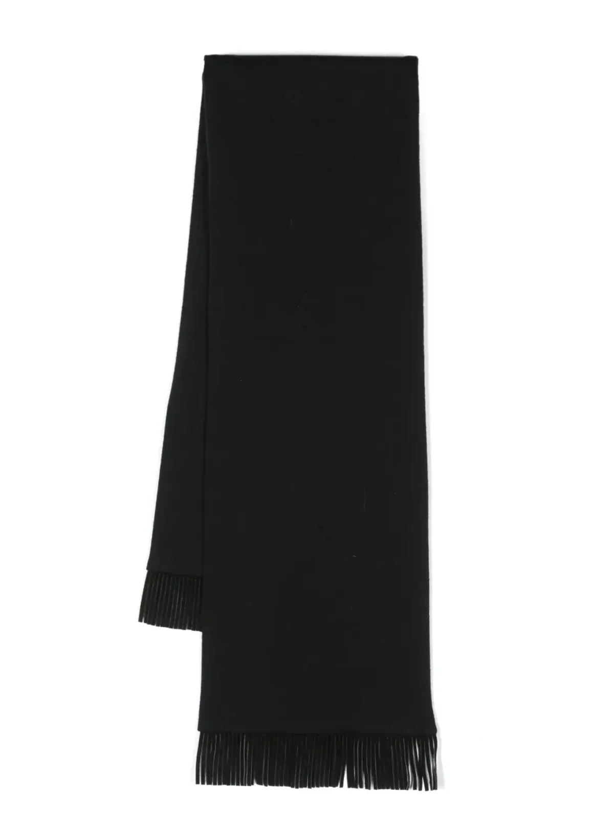 Saint Laurent Pre-Owned 1980s フリンジ ウール スカーフ - 画像1