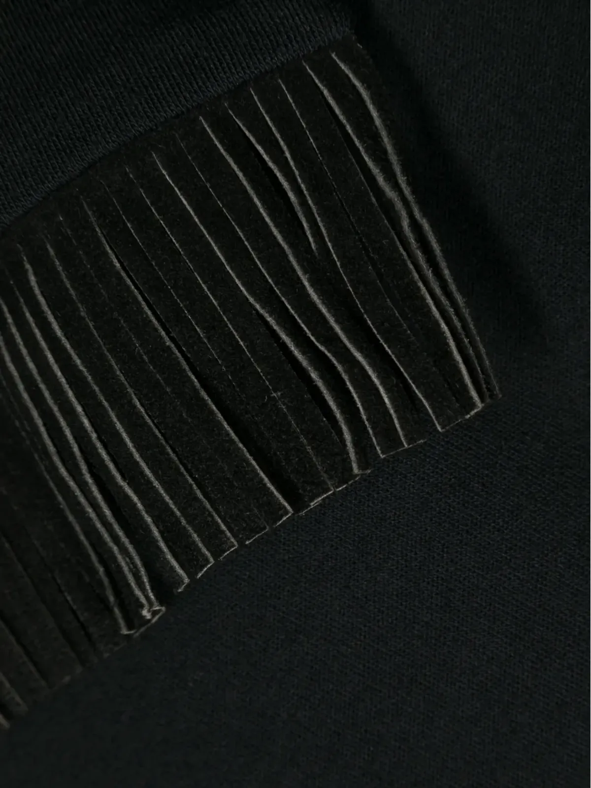 Saint Laurent Pre-Owned 1980s フリンジ ウール スカーフ - 画像2