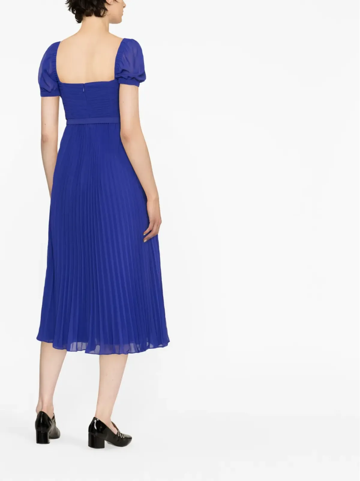 Self-Portrait sweetheart-neck dress - Blue - 画像3