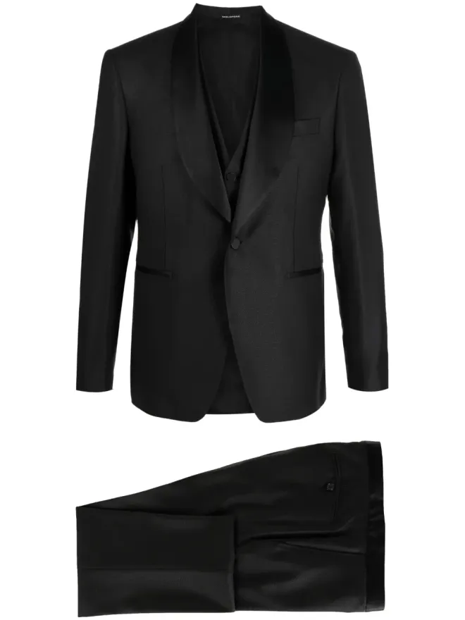 Tagliatore Tagliatore シングルブレスト3ピーススーツ - ブラックの商品画像