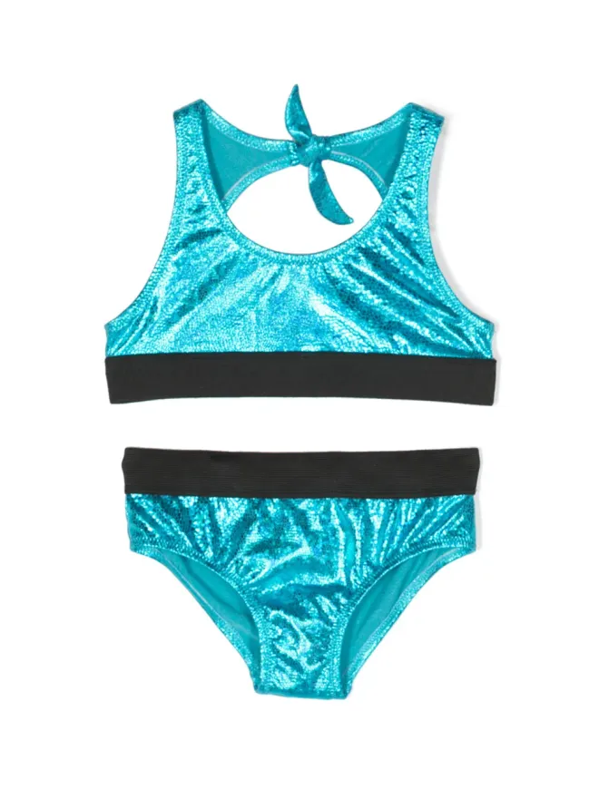 Andorine Andorine メタリックフィニッシュ ストレッチビキニ グリーンの商品画像