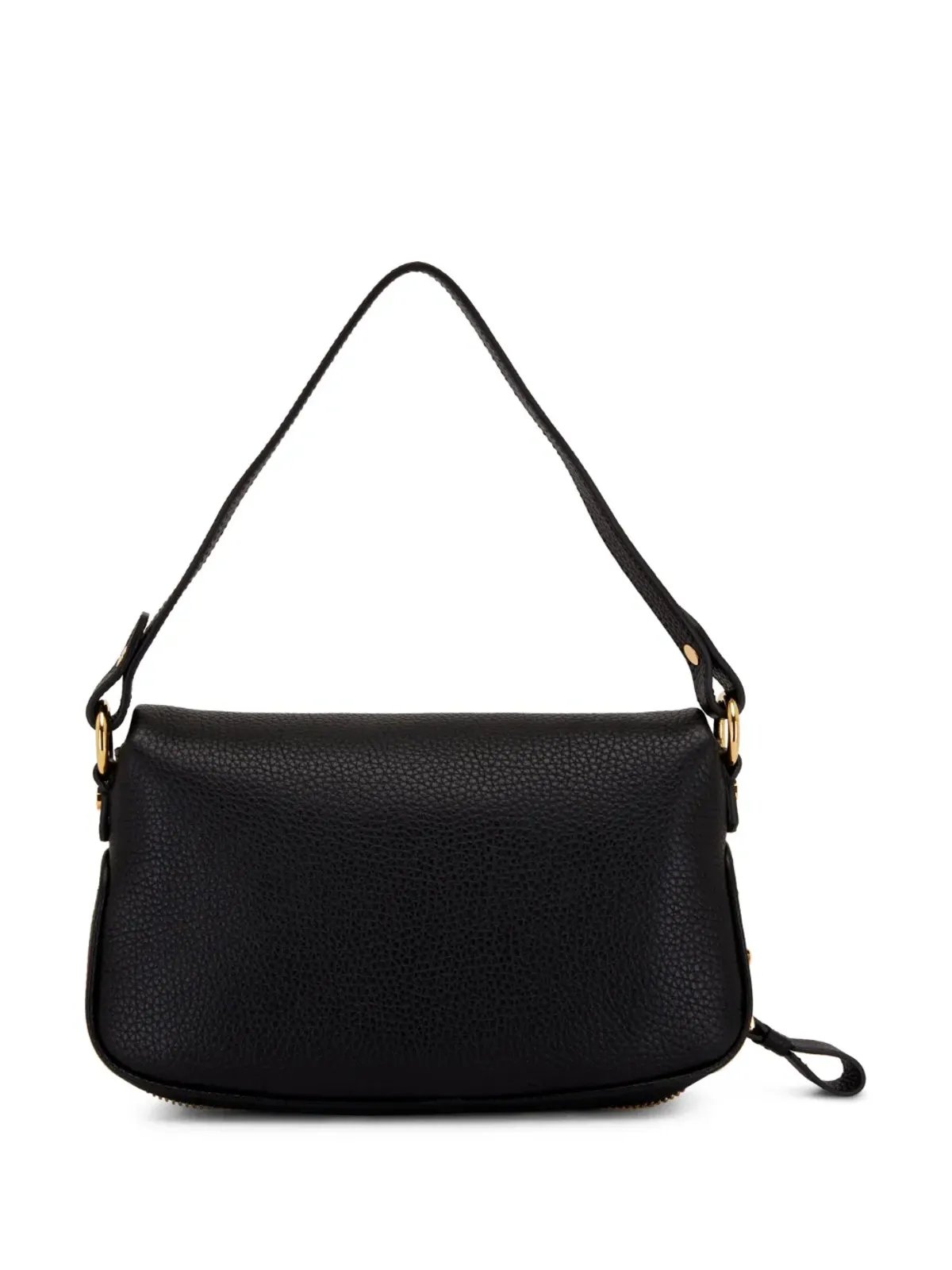 TOM FORD 折りたたみデザインのシボ革ショルダーバッグ - 画像2