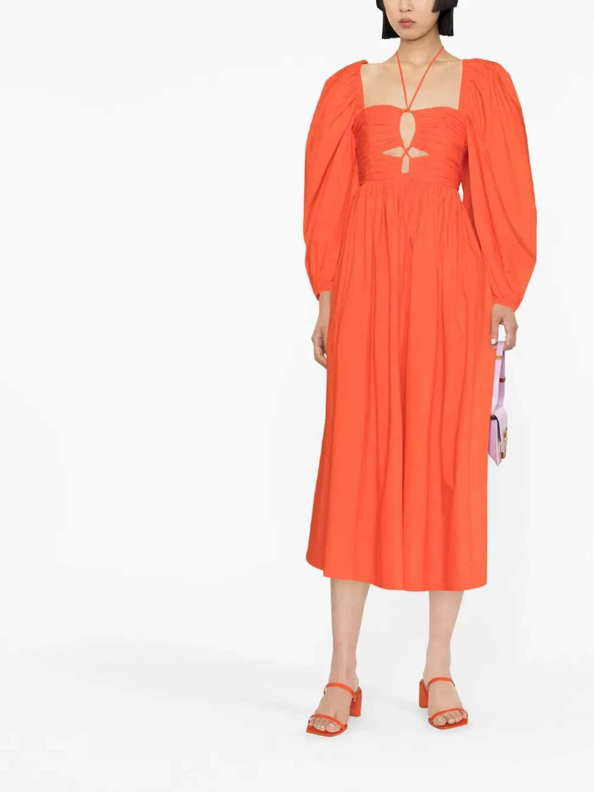 Ulla Johnson アレッサ パフスリーブ ミディドレス - 画像2