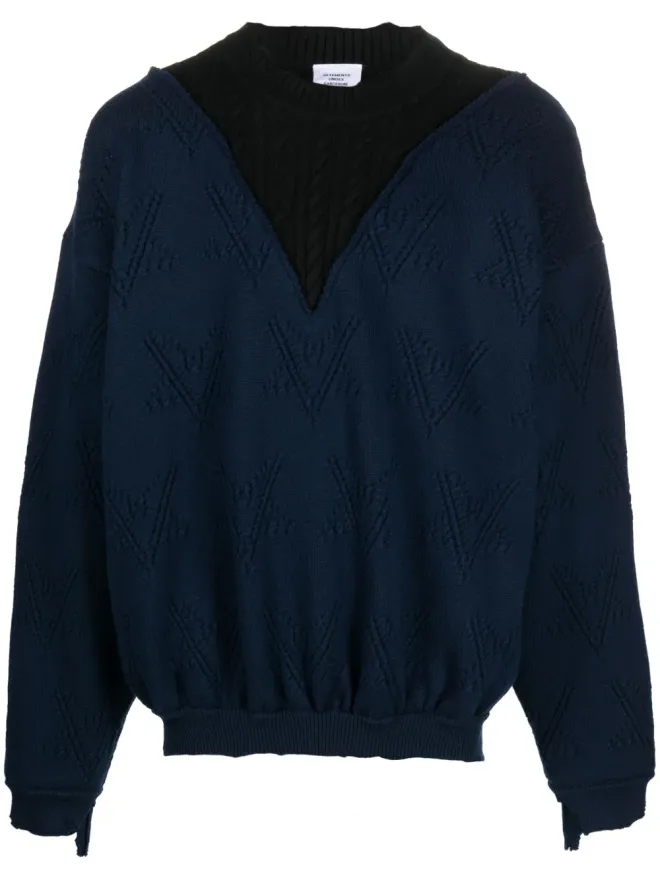 VETEMENTS VETEMENTS ディストレストエフェクト メリノジャンパーの商品画像