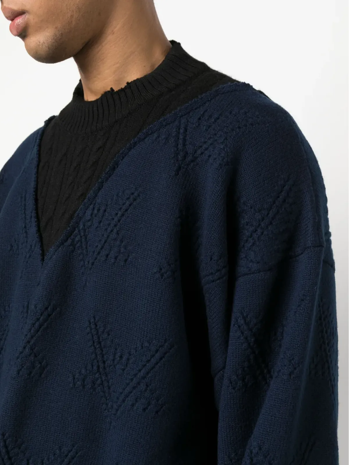 VETEMENTS ディストレストエフェクト メリノジャンパー - 画像5