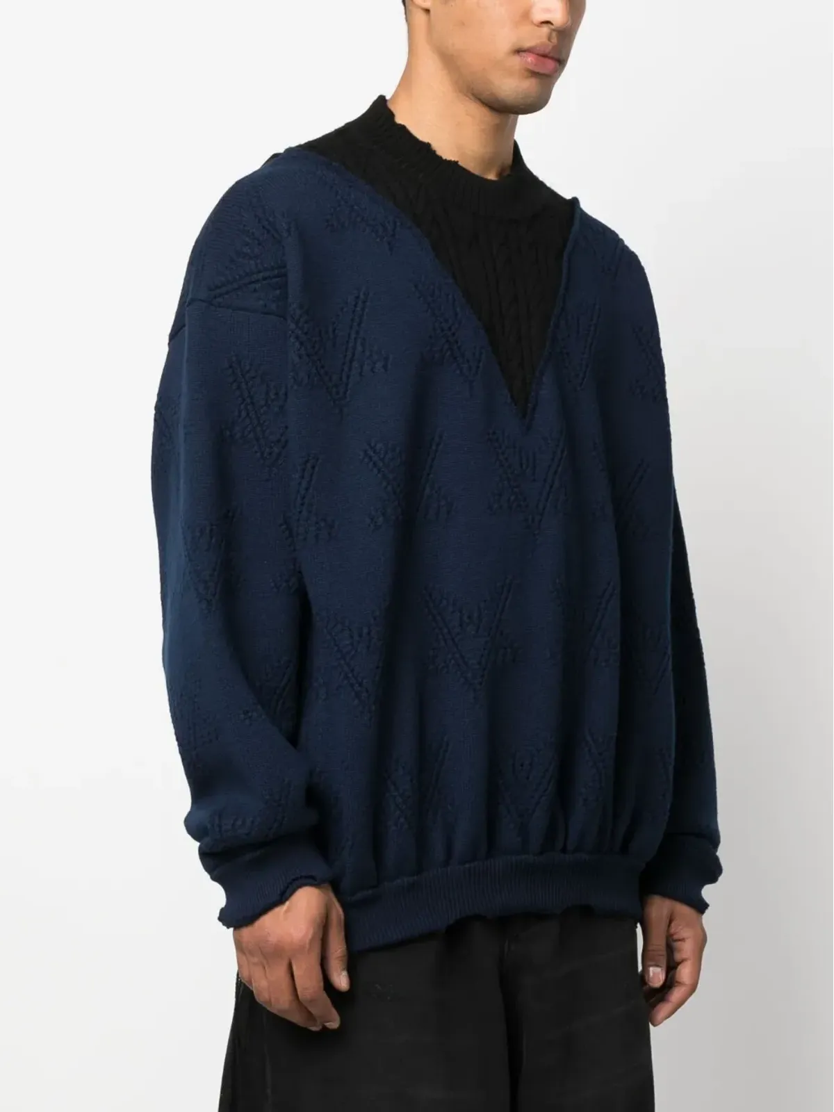 VETEMENTS ディストレストエフェクト メリノジャンパー - 画像3