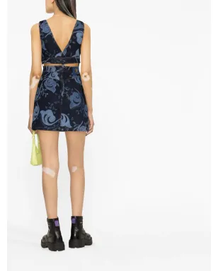 Versace Jeans Couture カットアウトデニムドレス - サムネイル4