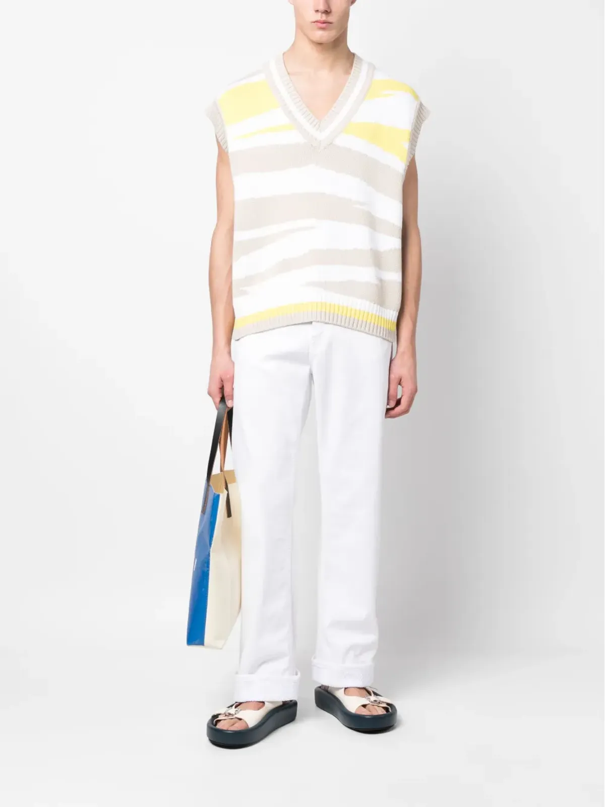 Missoni 編み込みゼブラ柄ベスト - 画像2