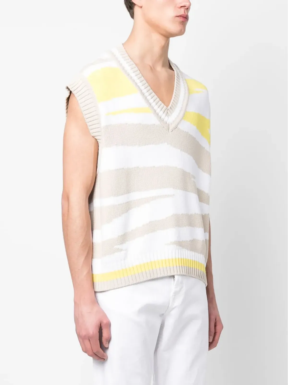 Missoni 編み込みゼブラ柄ベスト - 画像3