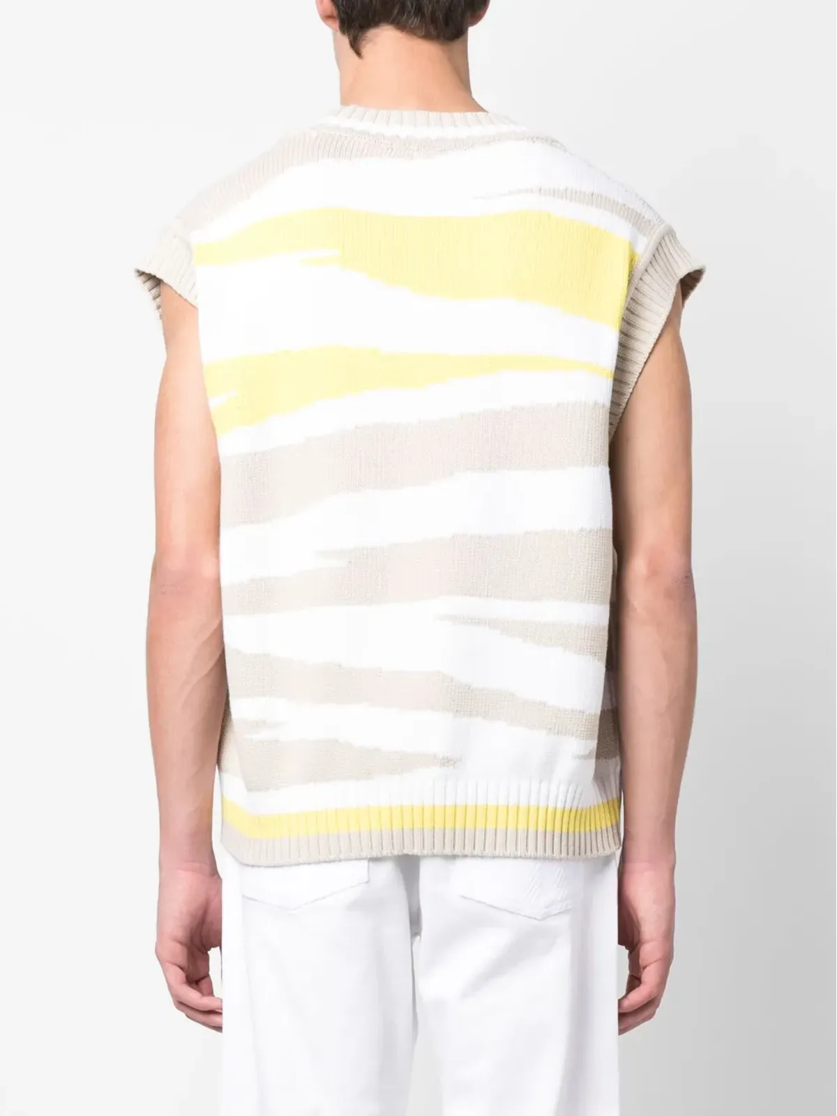 Missoni 編み込みゼブラ柄ベスト - 画像4
