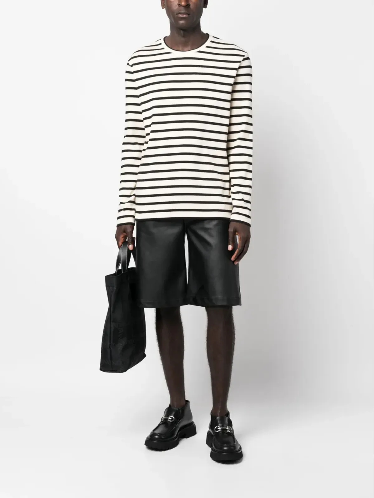 Jil Sander 長袖ストライプ柄スウェットシャツ - 画像2