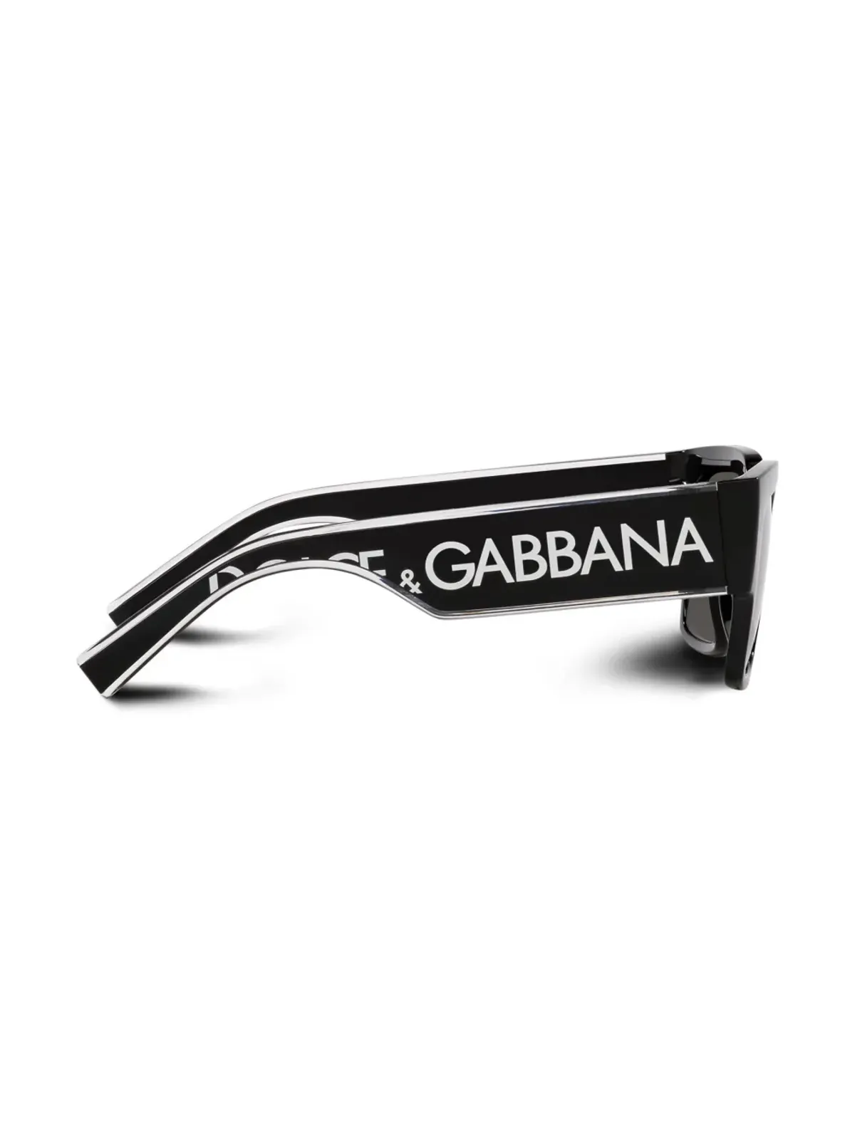 Dolce & Gabbana Eyewear スクエアフレーム ロゴプリント サングラス - ブラック - 画像5