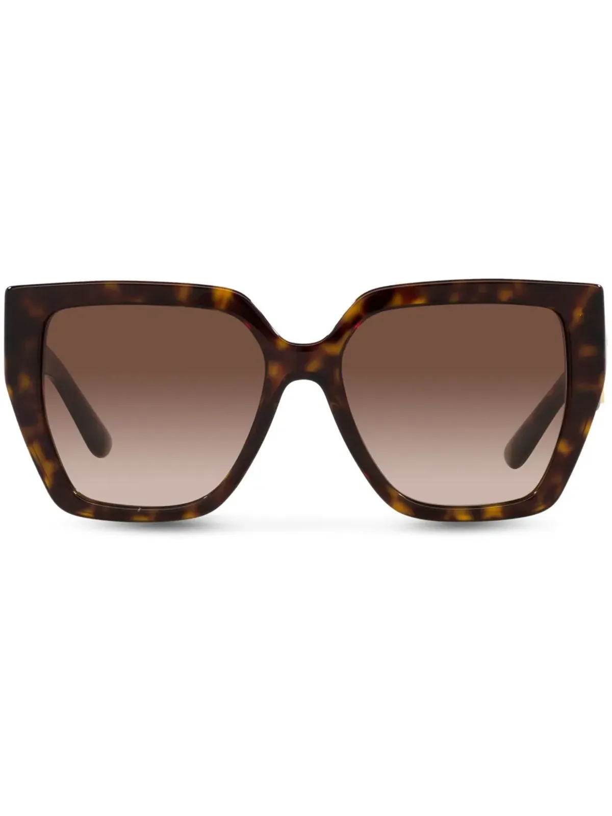 Dolce & Gabbana Eyewear べっ甲柄ロゴプレート付きアーム サングラス - 画像1