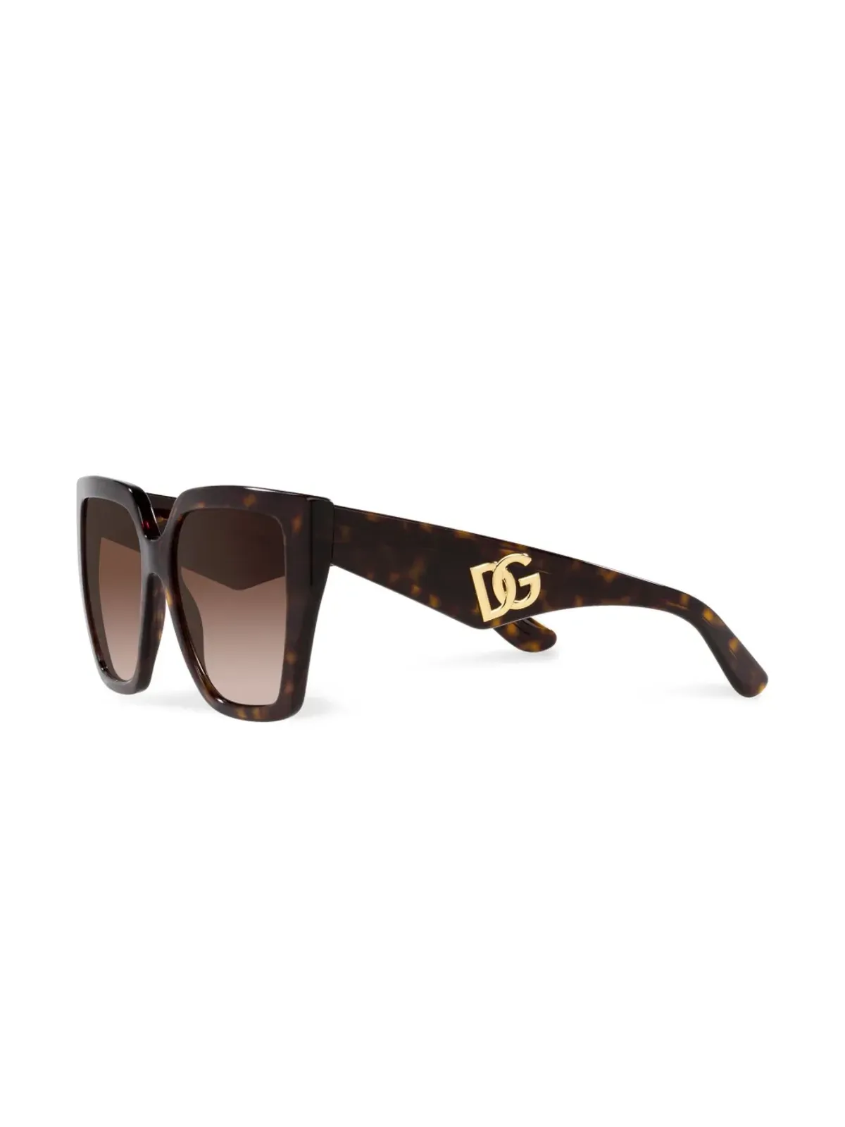 Dolce & Gabbana Eyewear べっ甲柄ロゴプレート付きアーム サングラス - 画像2