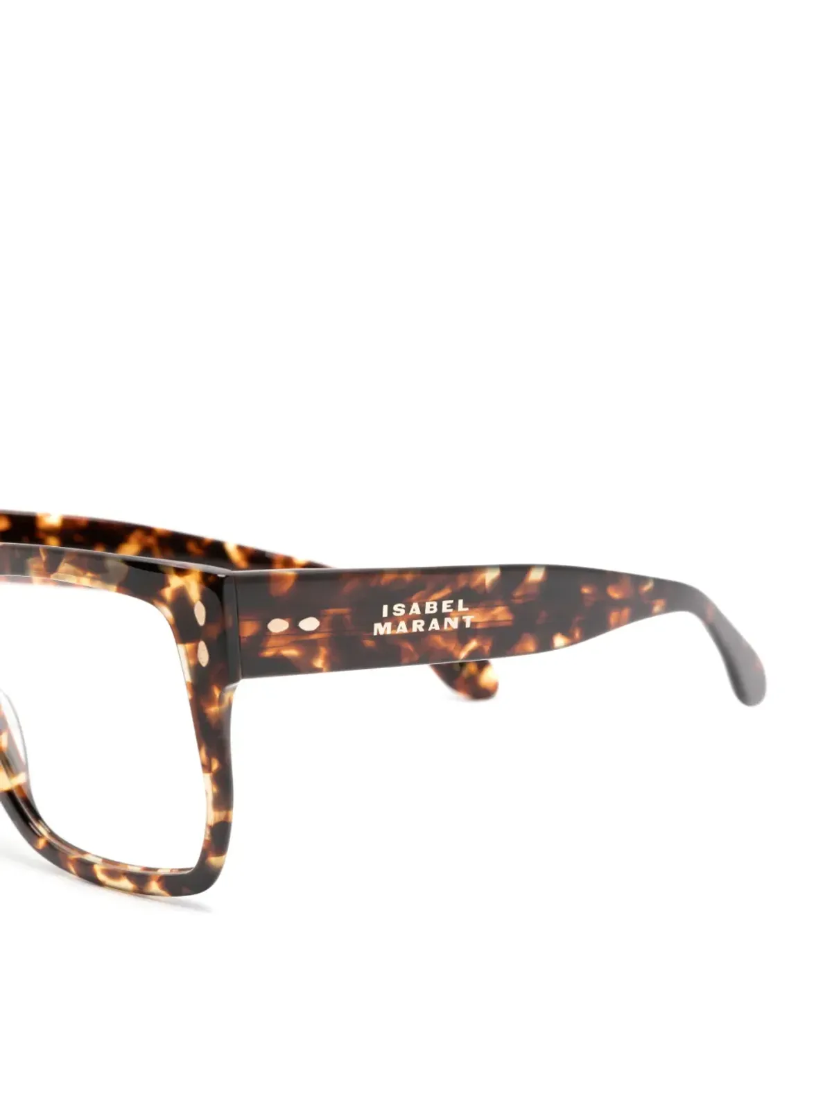 Isabel Marant Eyewear べっ甲調スクエアフレーム眼鏡 - 画像3
