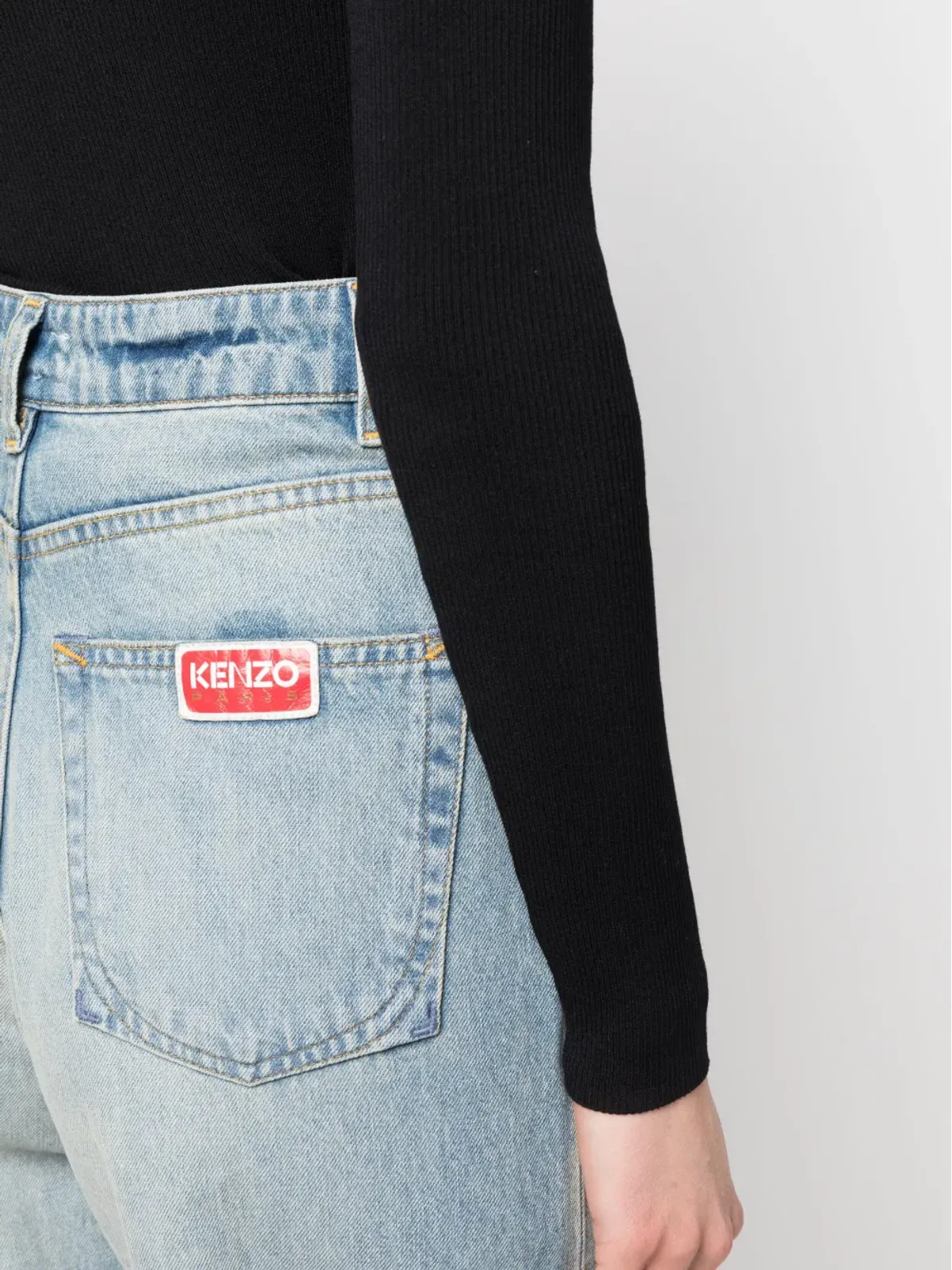 Kenzo ロゴパッチ ワイドレッグジーンズ - 画像5