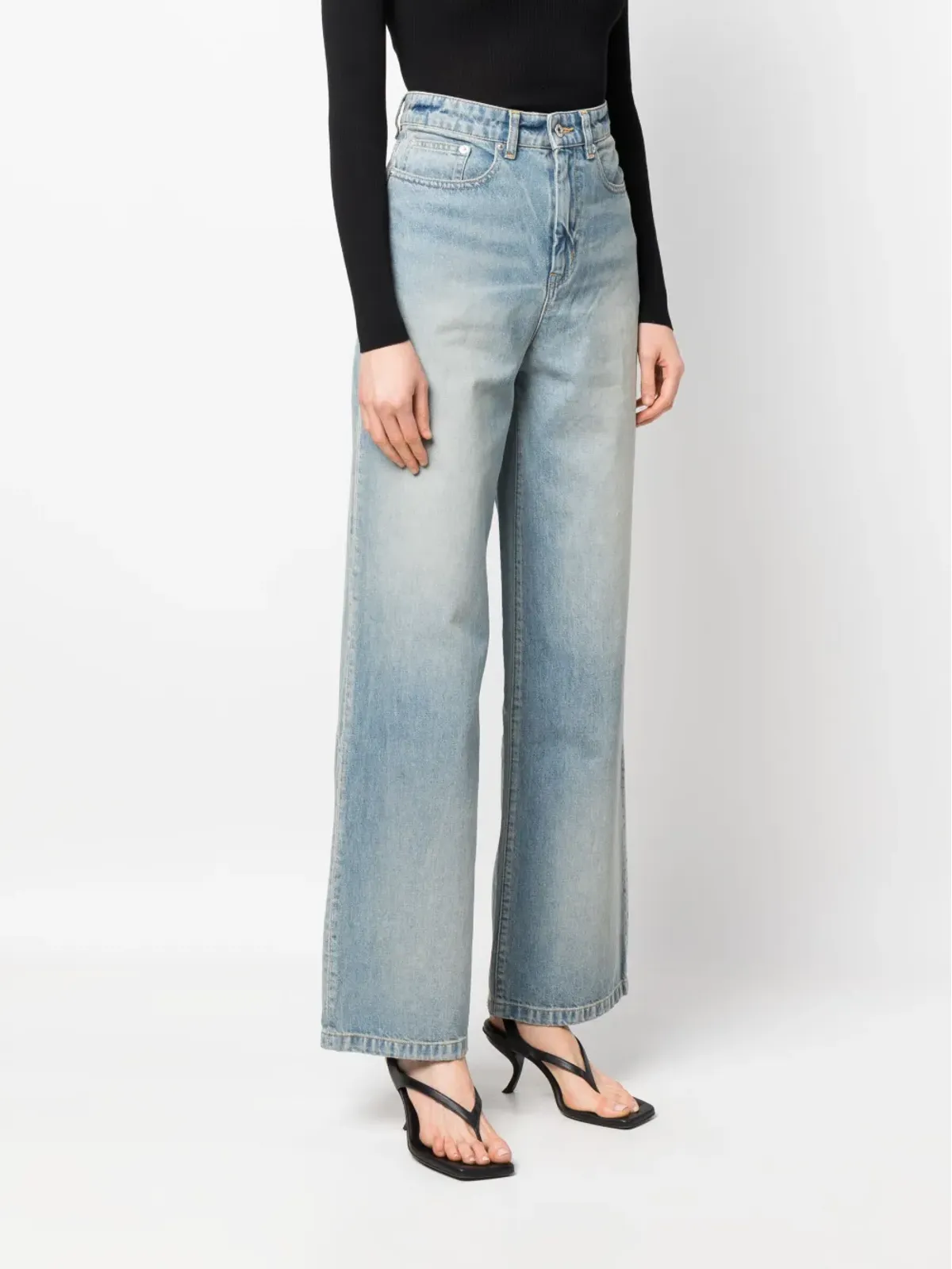 Kenzo ロゴパッチ ワイドレッグジーンズ - 画像3