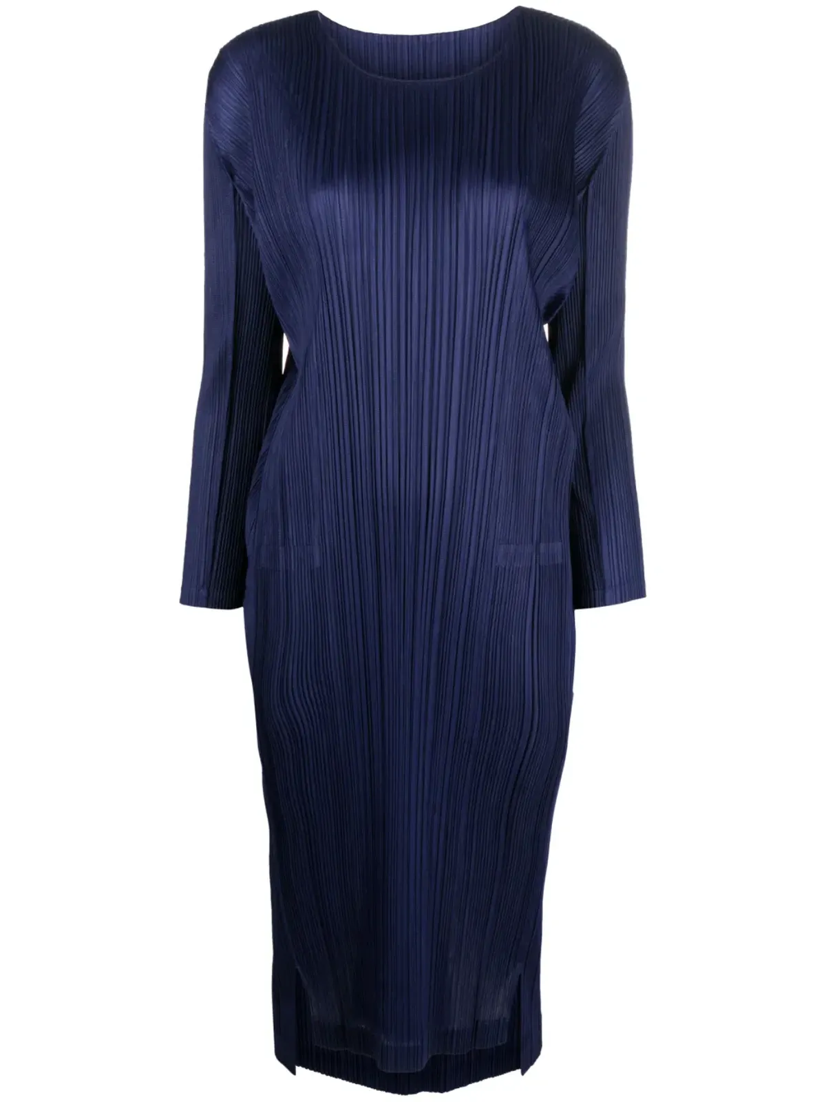 Pleats Please Issey Miyake プリーツプリーズ イッセイミヤケ プリーツ入り長袖ミディドレス - 画像1