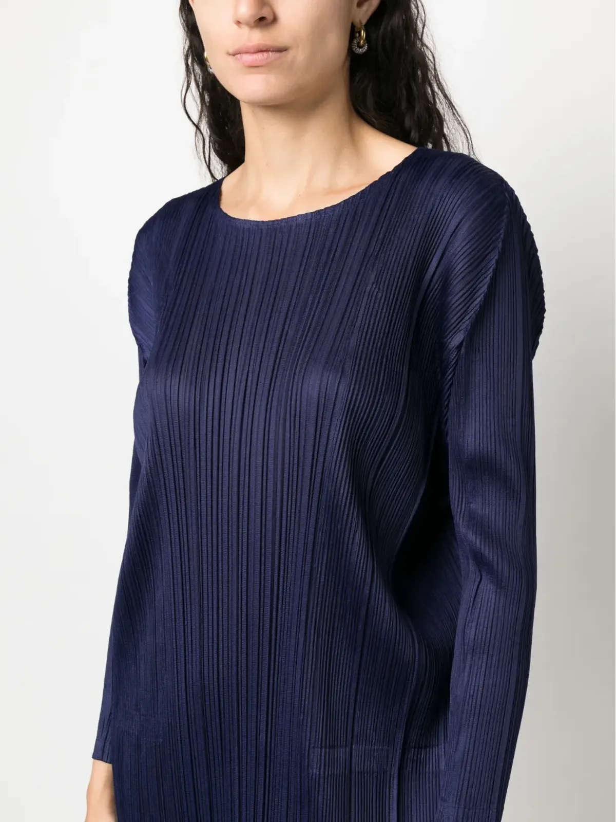 Pleats Please Issey Miyake プリーツプリーズ イッセイミヤケ プリーツ入り長袖ミディドレス - 画像5