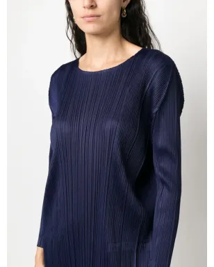 Pleats Please Issey Miyake プリーツプリーズ イッセイミヤケ プリーツ入り長袖ミディドレス - サムネイル5
