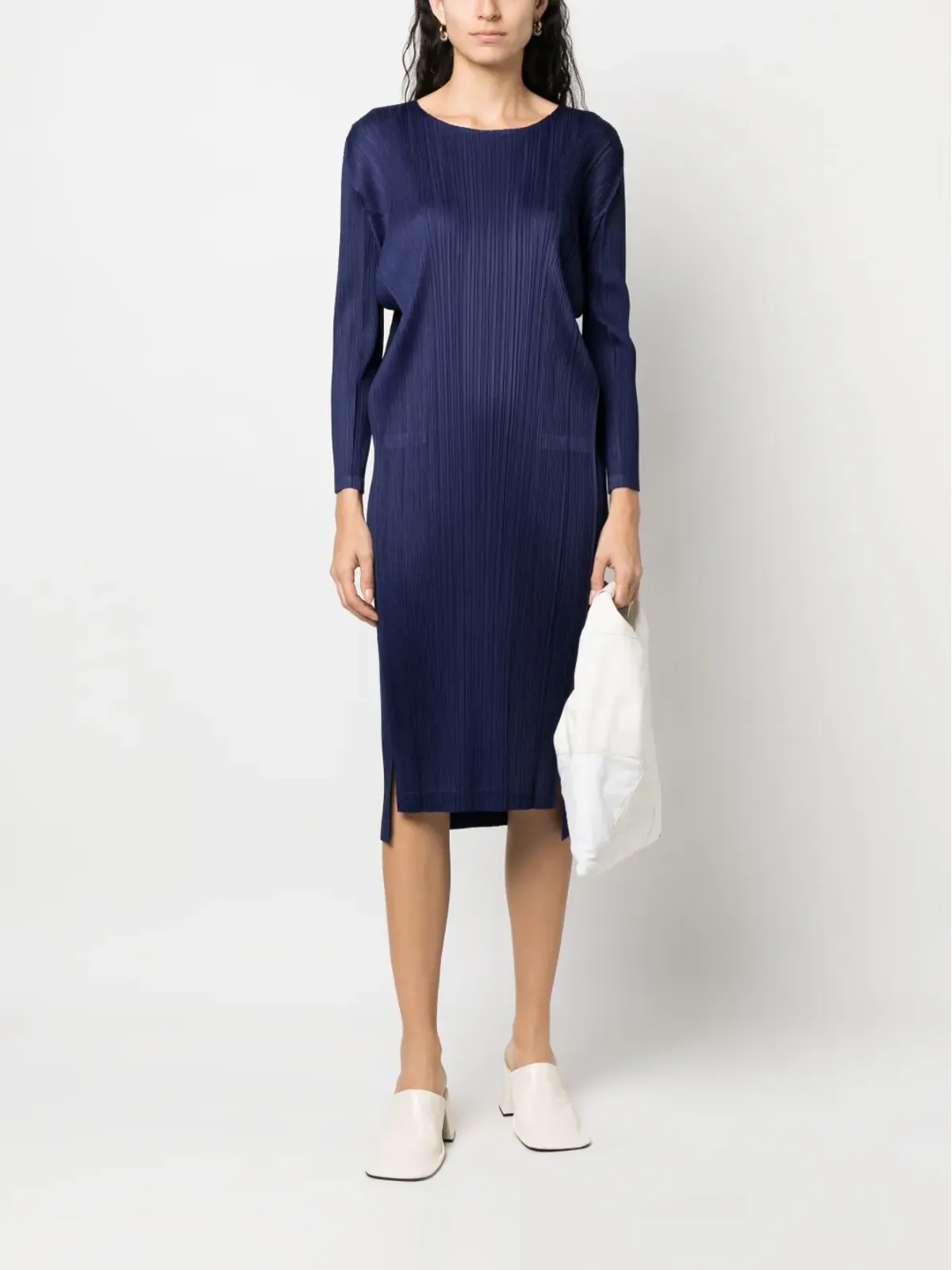 Pleats Please Issey Miyake プリーツプリーズ イッセイミヤケ プリーツ入り長袖ミディドレス - 画像2